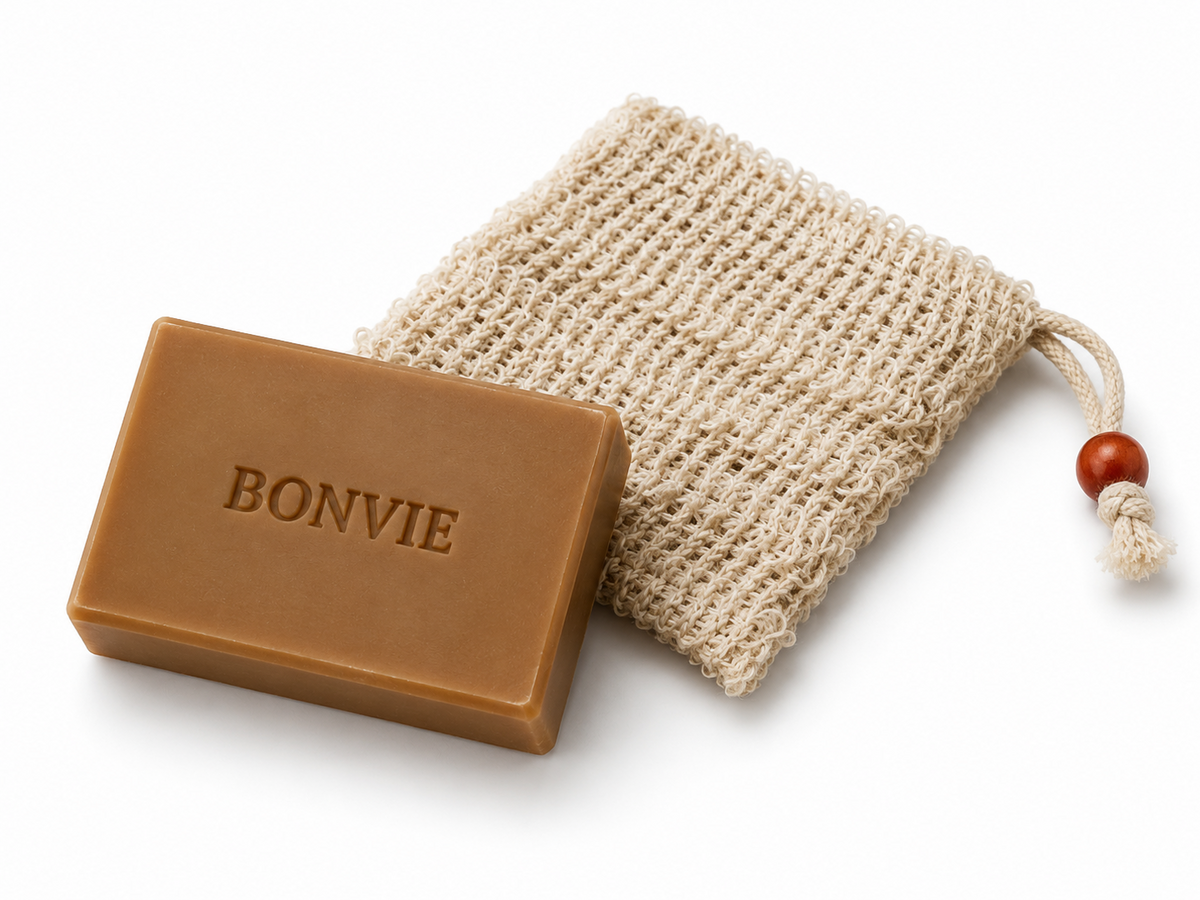 BONVIE Kojic Acid Soap with Exfoliating Bag