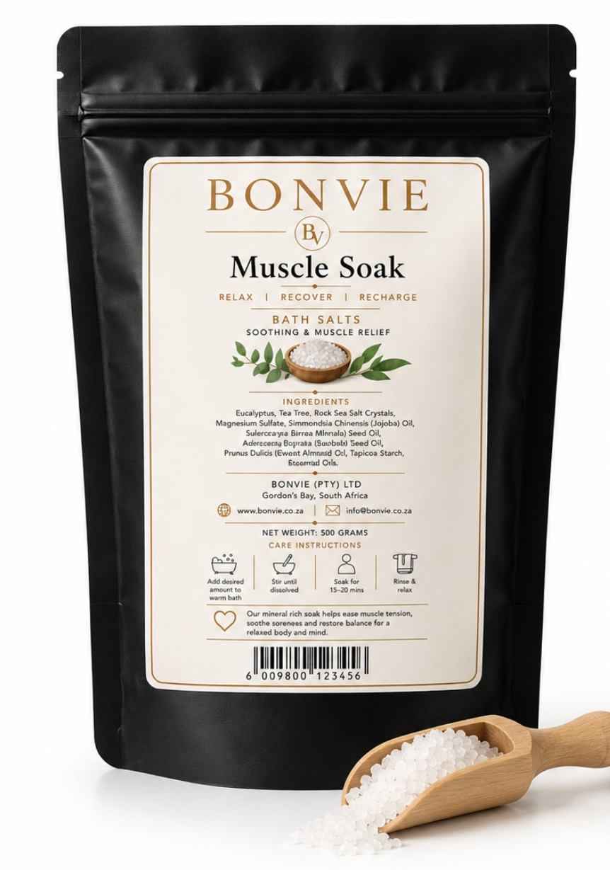 BONVIE Muscle Soak Bath Salts 500g