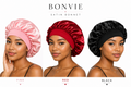 BONVIE Satin Bonnet in Pink, Red and Black